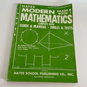 1969 Hayes Modern Mathematics Teachers Lesson Guide Printouts Book Grade 8